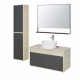 Тумба ЛОФТ УРБАН 100, серый графит, дуб орегон (под раковину MILA 40, MILA 35)