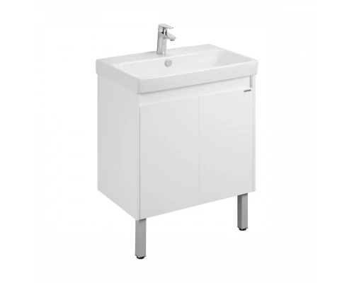 Тумба СКАНДИ DOORS 70, универс., 2 дв., белый глянец/белый матовый (под раковину АДРИАНА 70)