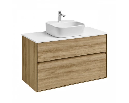 Тумба ЛИБЕРТИ 100, 2 ящ.,подвесная,дуб эльвезия (под р-ну ЭЛИНА 100,ЛОЛА 60,MILA 35,MILA 40,ОДРИ 42)