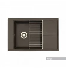 Мойка для кухни Делия 78 787x516x218 мм, прямоуг. с крылом, кофе