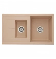 Мойка для кухни  Делия 87 870x510x218 мм, прямоуг. с крылом и доп. чашей, латте