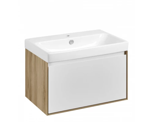 Тумба ЛИБЕРТИ 70, 1 ящ.,подв., дуб эльвезия/бел. гл-ц (под р-ну АДРИАНА 70,MILA 35,MILA 40,ОДРИ 42