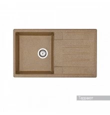 Мойка для кухни  Верона 855x500x210 мм, прямоуг. с крылом, терракот