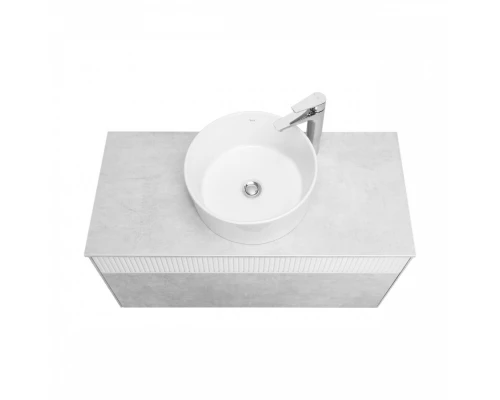 Тумба МАРБЛ 100, 2 ящ., слейт/белый матовый (под раковину MILA 35, MILA 40, ОДРИ Soft 42, ОДРИ Round