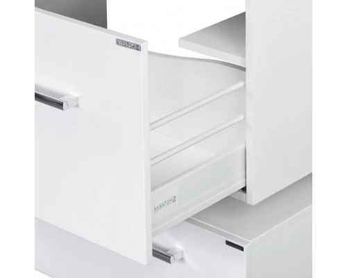 Тумба МАДРИД 120 М, белая (под раковину АЙРИС М 120, АЙРИС 120, ПРЕМЬЕР М 120, ПРЕМЬЕР 120)