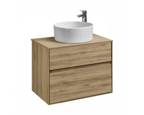 Тумба ЛИБЕРТИ 75, 2 ящ., подвесная, дуб эльвезия (под раковину ЭЛИНА 75, MILA 35, MILA 40, ОДРИ 42)