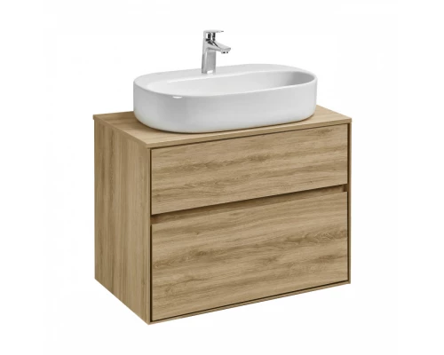 Тумба ЛИБЕРТИ 75, 2 ящ., подвесная, дуб эльвезия (под раковину ЭЛИНА 75, MILA 35, MILA 40, ОДРИ 42)