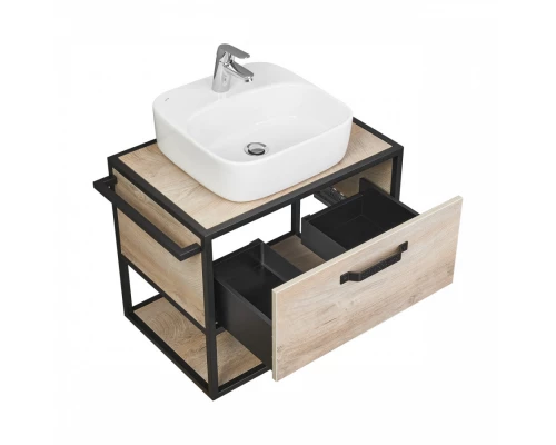 Тумба ЛОФТ ФАБРИК 65, дуб эндгрейн (под раковину ФАБИА 65, ОДРИ Round 62, ОДРИ Soft 42)