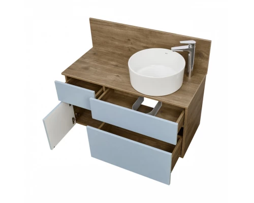 Тумба МИШЕЛЬ 100, дуб рустикальный, фьорд (под раковину ОДРИ 42, MILA 350. ЛОЛА 60)