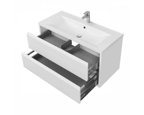 Тумба РИМИНИ 100 new,бел.гл.(под раковину АЙРИС 100,АЙРИС М 100, ПРЕМЬЕР М 100, БРУК 100)