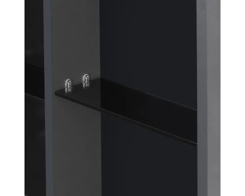 Зеркальный шкаф СОХО 60, графит, левый