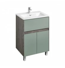 Тумба ФОРЕСТ 60, 1 ящ., 2 дв., дуб рошелье/сумеречный голубой (под раковину ЭЛИНА 60)