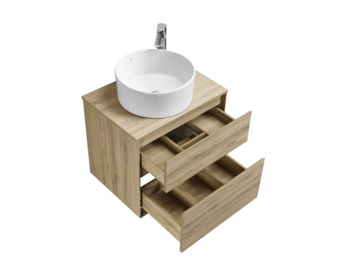 Тумба ЛИБЕРТИ 60, 2 ящ., подвесная, дуб эльвезия (под раковину ЭЛИНА 60, MILA 35, MILA 40, ОДРИ 42)