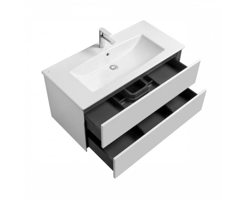 Тумба СОХО 100, белый глянец (под раковину ЭЛИНА 100)