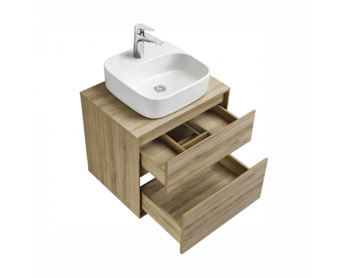 Тумба ЛИБЕРТИ 60, 2 ящ., подвесная, дуб эльвезия (под раковину ЭЛИНА 60, MILA 35, MILA 40, ОДРИ 42)
