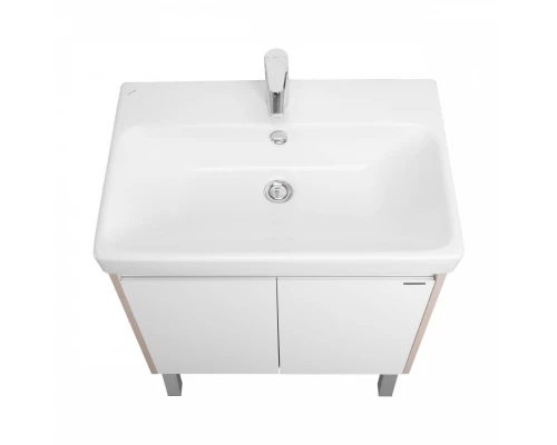 Тумба СКАНДИ DOORS 70, универс., 2 дв., белый глянец/дуб верона (под раковину АДРИАНА 70)