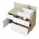 Тумба МИШЕЛЬ 100, дуб эндгрейн, белая (под раковину ОДРИ 42, MILA 350, ЛОЛА 60)