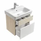 Тумба ВЕРДИ 60, белая, ясень фабрик (под раковину НЕО 60)