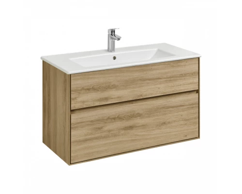 Тумба ЛИБЕРТИ 100, 2 ящ.,подвесная,дуб эльвезия (под р-ну ЭЛИНА 100,ЛОЛА 60,MILA 35,MILA 40,ОДРИ 42)