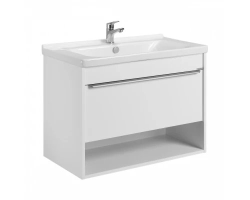 Тумба-умывальник ХОУП 80, 1 ящ., подвесная, белый матовый (под раковину МИРАНДА 80)