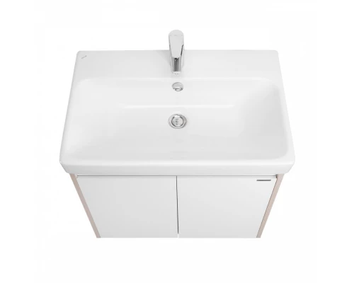 Тумба СКАНДИ DOORS 70, универс., 2 дв., белый глянец/дуб верона (под раковину АДРИАНА 70)