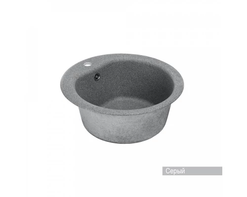 Мойка для кухни  Мида 510x510x210 мм,круглая, серый