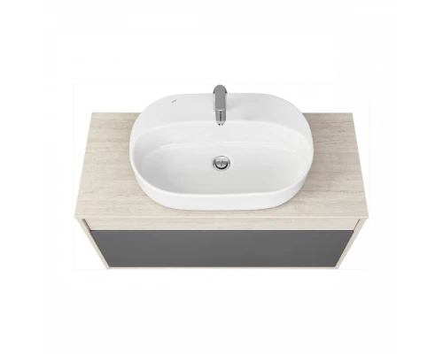 Тумба ЛОФТ УРБАН 100, серый графит, дуб орегон (под раковину MILA 40, MILA 35)