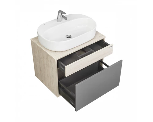 Тумба ЛОФТ УРБАН 65, серый графит, дуб орегон (под раковину MILA 35, MILA 40, ОДРИ 42)