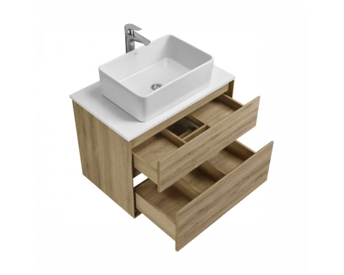 Тумба ЛИБЕРТИ 75, 2 ящ., подвесная, дуб эльвезия (под раковину ЭЛИНА 75, MILA 35, MILA 40, ОДРИ 42)