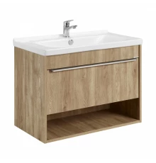 Тумба-умывальник ХОУП 80, 1 ящ., подвесная, орех (под раковину МИРАНДА 80)