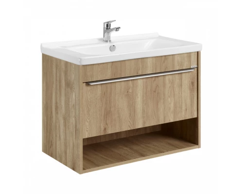 Тумба-умывальник ХОУП 80, 1 ящ., подвесная, орех (под раковину МИРАНДА 80)