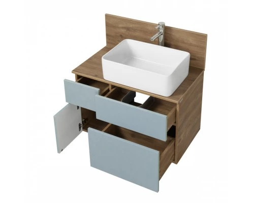 Тумба МИШЕЛЬ 80, дуб рустикальный, фьорд (под раковину ОДРИ 42, MILA 350, ЛОЛА 60)