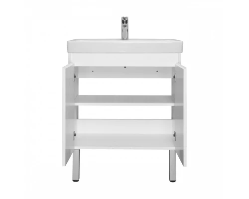 Тумба СКАНДИ DOORS 70, универс., 2 дв., белый глянец/белый матовый (под раковину АДРИАНА 70)