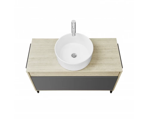 Тумба ЛОФТ УРБАН 100, серый графит, дуб орегон (под раковину MILA 40, MILA 35)