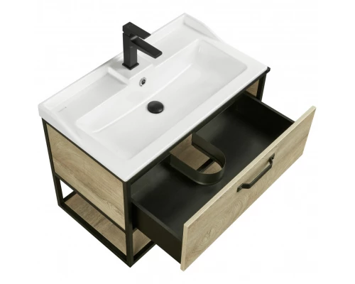 Тумба ЛОФТ ФАБРИК 80, дуб эндгрейн (под раковину ФАБИА 80, VICTORIA-N 80, ОДРИ)