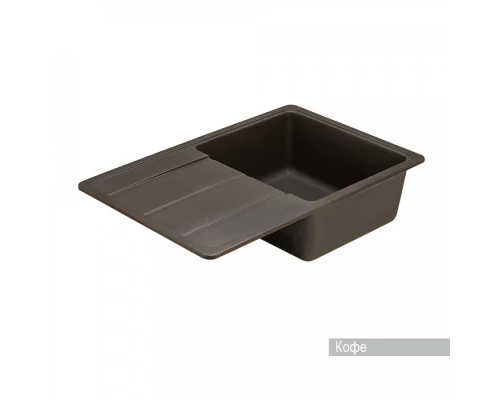 Мойка для кухни Аманда 780x510x211 мм, прямоуг. с крылом, кофе