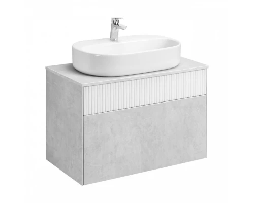 Тумба МАРБЛ 80, 2 ящ., слейт/белый матовый (под раковину MILA 35, MILA 40, ОДРИ Soft 42, ОДРИ Round 