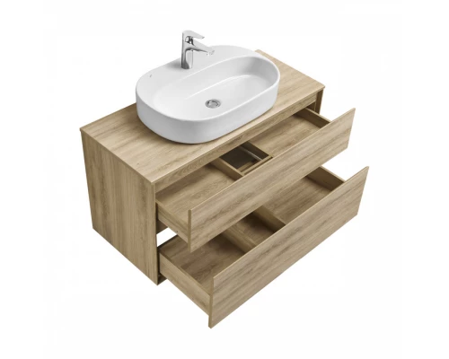 Тумба ЛИБЕРТИ 100, 2 ящ.,подвесная,дуб эльвезия (под р-ну ЭЛИНА 100,ЛОЛА 60,MILA 35,MILA 40,ОДРИ 42)