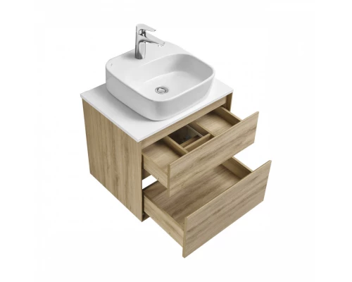 Тумба ЛИБЕРТИ 60, 2 ящ., подвесная, дуб эльвезия (под раковину ЭЛИНА 60, MILA 35, MILA 40, ОДРИ 42)