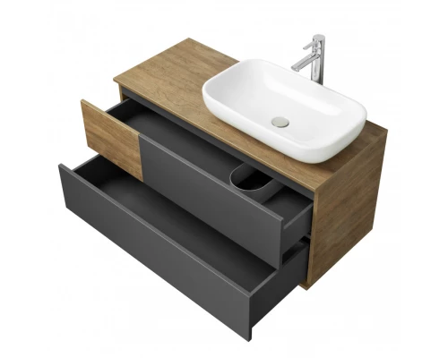 Тумба ТЕРРА 105, дуб кантри, антрацит (под раковину MILA 35, Одри 42, Лола 60)