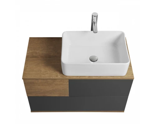 Тумба ТЕРРА 85, дуб кантри, антрацит (под раковину MILA 35, Одри 42, Лола 60)