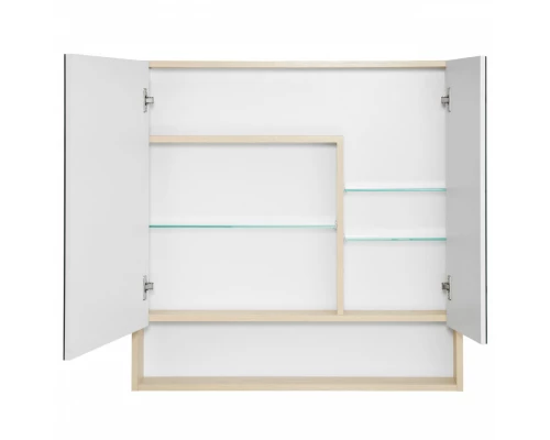 Зеркальный шкаф СКАНДИ 90, белый, дуб верона