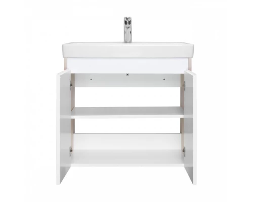 Тумба СКАНДИ DOORS 70, универс., 2 дв., белый глянец/дуб верона (под раковину АДРИАНА 70)