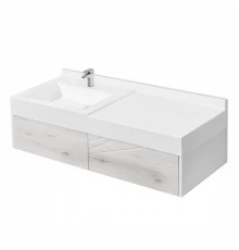 Тумба САКУРА 100, ольха наварра, бел. гл. (под раковину САКУРА 100)