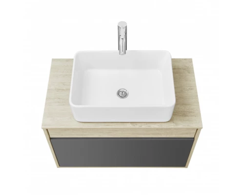 Тумба ЛОФТ УРБАН 80, серый графит, дуб орегон (под раковину MILA 35, MILA 40, ОДРИ 42)