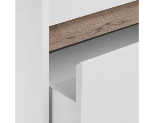 Тумба МАРТИ 55, подвесная, белая, ясень шимо (под раковину АДРИАНА 55)