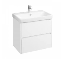 Тумба с раковиной AQUATON СКАНДИ 70, подвесная, 2 ящ., белая матовая/белый глянец (раковина АДРИАНА 70)