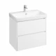 Тумба с раковиной СAQUATON СКАНДИ 70, подвесная, 2 ящ., белая матовая/белый глянец (раковина АДРИАНА 70)