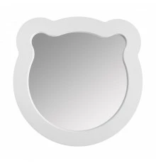 Зеркало КАСПЕР МИШКА, фигурное, белый матовый