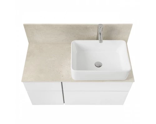 Тумба МИШЕЛЬ 100, дуб эндгрейн, белая (под раковину ОДРИ 42, MILA 350, ЛОЛА 60)